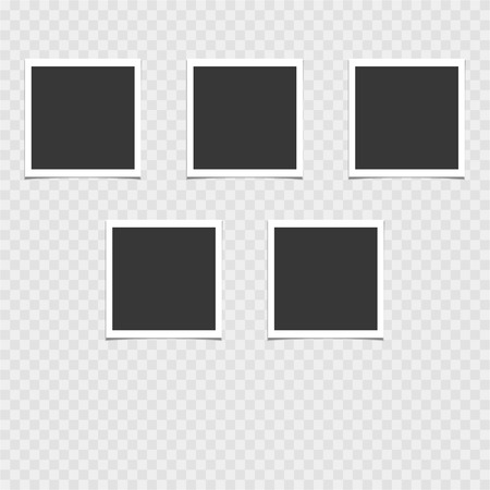 Set of photo frame. Vector template for your trendy photo or imageのイラスト素材