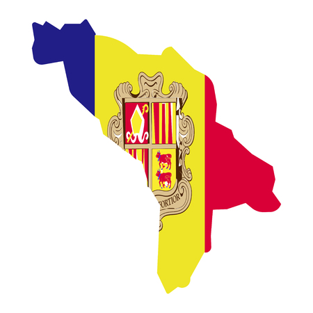 Territory of Moldova. Flag of Moldova. White background. Vector illustrationのイラスト素材