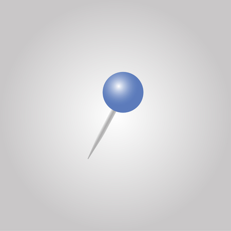 Stationary pin. Straight color pins. Thumbtack. Adhesive tape. Vector illustrationのイラスト素材