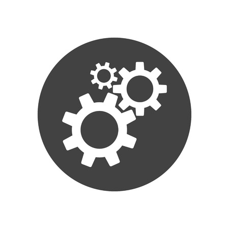Gears and cogs sign. Vector illustrationのイラスト素材
