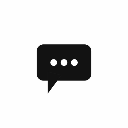 Speech bubble, empty blank on white background. Vector illustrationのイラスト素材