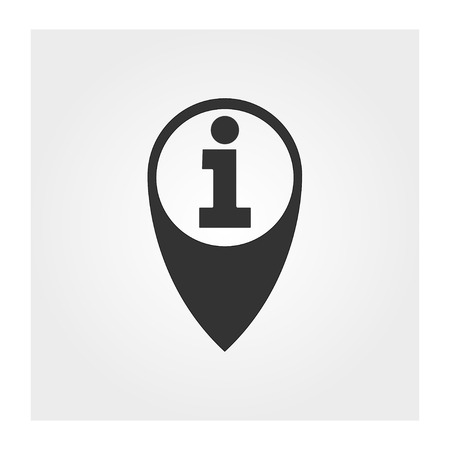 Information icon. Information medium. Gray background. Vector illustrationのイラスト素材