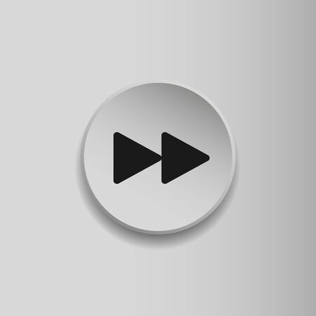 Fast forward symbol. Flat style icon on gray background. Multimedia symbol. Vector illustrationのイラスト素材