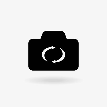 Camera-photographic equipment. 360-degree view. Vector illustrationのイラスト素材