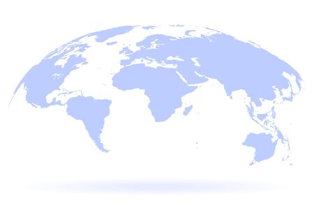 Planet Earth. The Earth, World Map on white background. Vector illustrationのイラスト素材