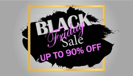 Black Friday. Special offers. Sale and Discount. Design template.のイラスト素材