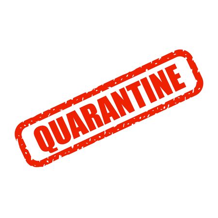 Quarantine sign. Virus quarantine. Coronavirus COVID-19. Pandemic. Stop and protection sign. Vector illustration.のイラスト素材