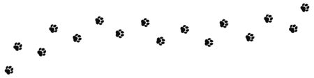 Paw print. Footprint silhouette on white background. Vector illustration. EPS 10のイラスト素材
