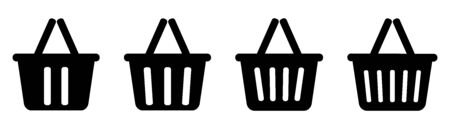 Collection of shopping baskets on white background. Vector illustration. EPS 10のイラスト素材