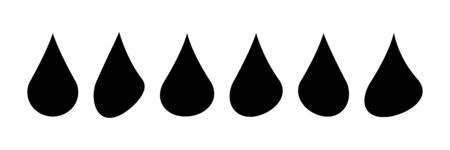 Realistic water drop. Pure, clean water drops. Water Rain. White background. Vector illustration. EPS 10のイラスト素材