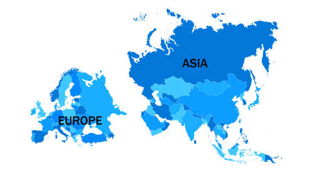 Europe and Asia territories. Vector illustration. EPS 10のイラスト素材