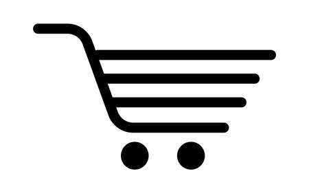 Shopping trolley, cart on white background. Vector illustration. EPS 10のイラスト素材