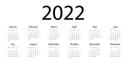 Calendar 2022. Tear-off calendar. Personal organizer. White background. Vector illustration. EPS 10のイラスト素材