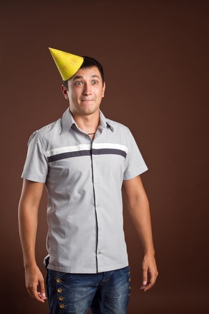 An image of a man in a yellow capの写真素材