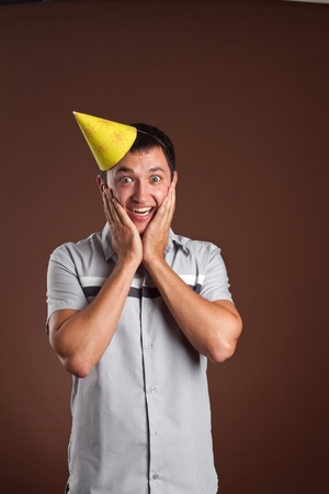 An image of a man in a yellow capの写真素材