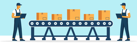 Delivery service and logistics courier.のイラスト素材