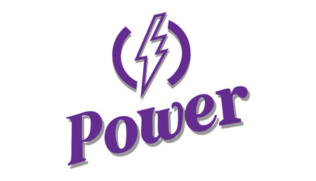 Power word lettering calligraphy power.のイラスト素材