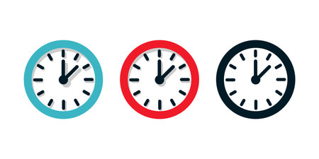 Clock icon, Vector illustration flat design.のイラスト素材