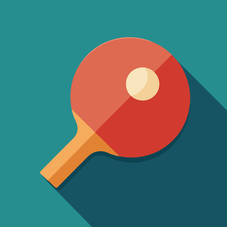 table tennis poster design. Table tennis cover. Vector flat illustration.のイラスト素材