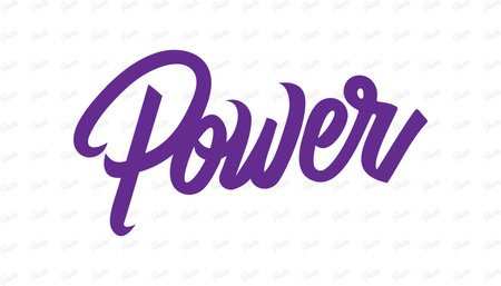 Power word lettering calligraphy power.のイラスト素材