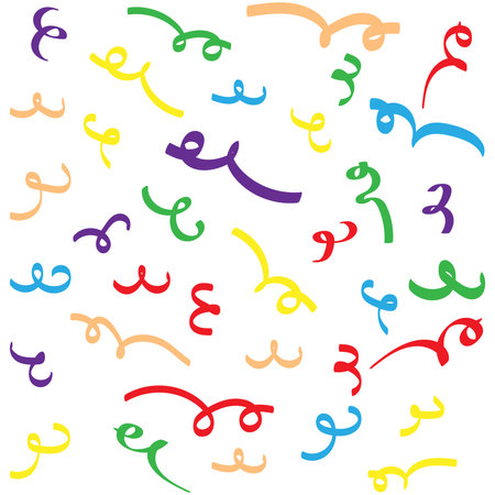 Colorful bright confetti background. Festive vector illustration.のイラスト素材