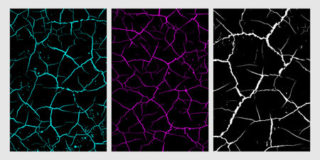 Colored abstract grunge cracked or lightning texture.のイラスト素材