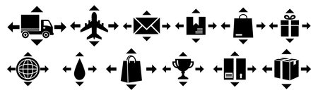 Icons set shipping and delivery.のイラスト素材