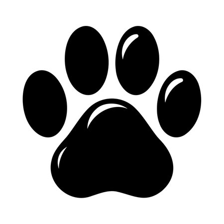 Paw icon vector illustration. paw print sign and symbol. dog or cat paw.のイラスト素材