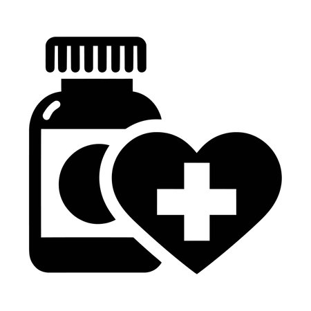 Pills black medical icon vector.のイラスト素材