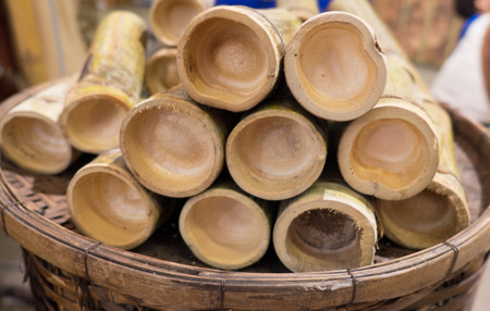 Bamboo cylinderの写真素材