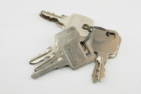 keys on white backgroundの写真素材