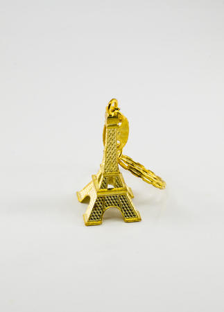 eiffel keychain, golden souvenir
