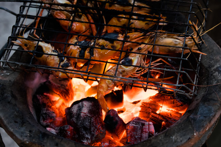 Shrimp burning stoveの写真素材