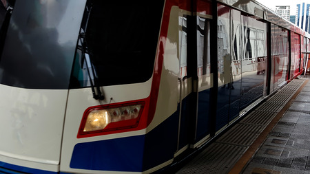 Train arriving on the platform