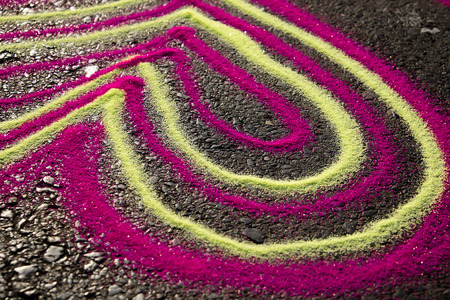 photo Heart the colored sandの写真素材