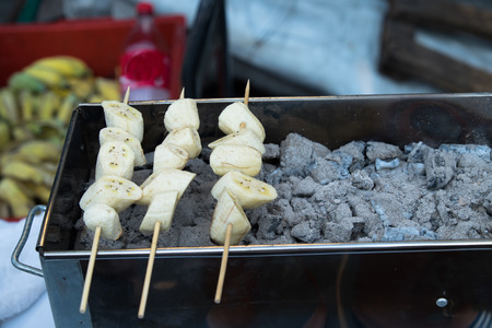 Banana toast is famous of Thailand dessertの写真素材