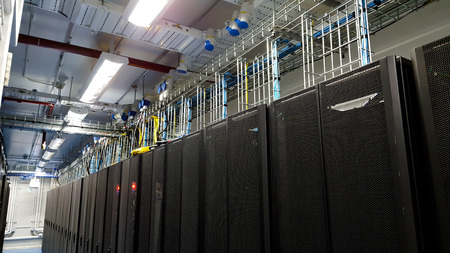 Modern interior of server room, Super Computer, Server Room