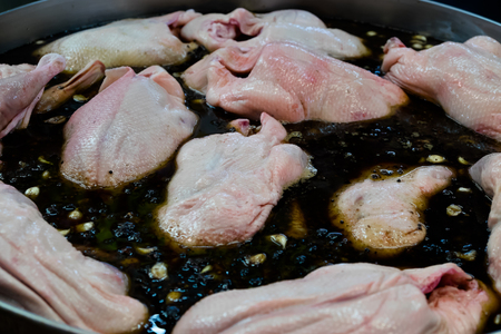 Pot stewed duck in boil sauceの写真素材