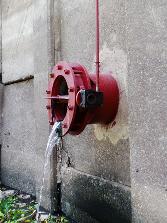 Waste pipe or drainage polluting environmentの写真素材
