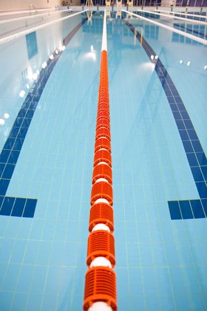 sports competition indoor swimming pool at an International sports venue in Doha, Qatar.  Possible...
