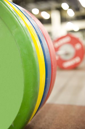 Gym or gymnasium equipment in a world-class facility suitable for athletes training for international events.の写真素材