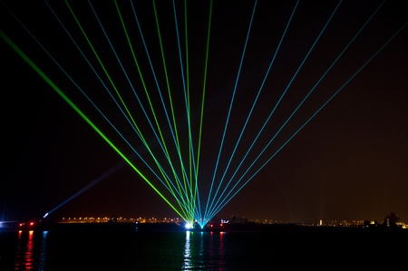 DOHA-DEC 18: Qatar National Day is celebrated in the evening with some dhows sailing around the...