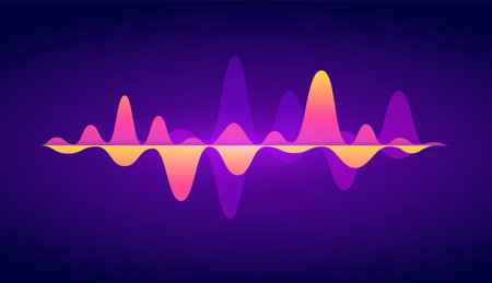 Abstract sound wave, music audio equalizer background. Colorful voice soundwave visualization,...