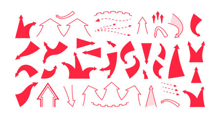 Infographic war map pointer. Attack arrow icons flat simple style, abstract stripes direction...