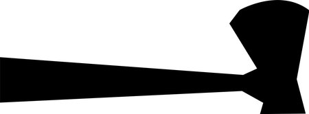Stylized vector graphic of an axe, embodying concepts of carpentry, manual labor, and traditional tools, suitable for logos, icons, or illustrative purposesのイラスト素材