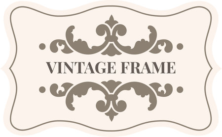 Vintage frame with floral ornaments creating a sophisticated and elegant design, perfect for adding a touch of classic charm to any projectのイラスト素材