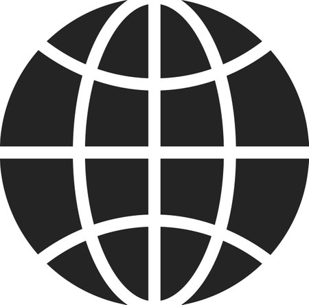 Stylized globe emphasizing global connectivity, suitable for representing international relations, worldwide communication, and global business venturesのイラスト素材