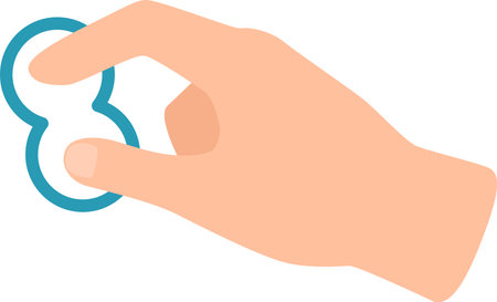 Close up view of a hand skillfully manipulating a fidget toy, illustrating effective techniques for stress relief and enhancing focus, perfect for managing anxiety and promoting calmnessのイラスト素材