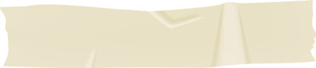Beige adhesive tape with folded corner and wrinkled surface creating a textured and abstract composition, ideal for backgrounds or design elements related to DIY, repairs, or packagingのイラスト素材