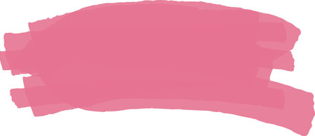 Wide pink brush stroke creating a textured banner effect on white background, ideal for adding a touch of color and artistic flair to designsのイラスト素材